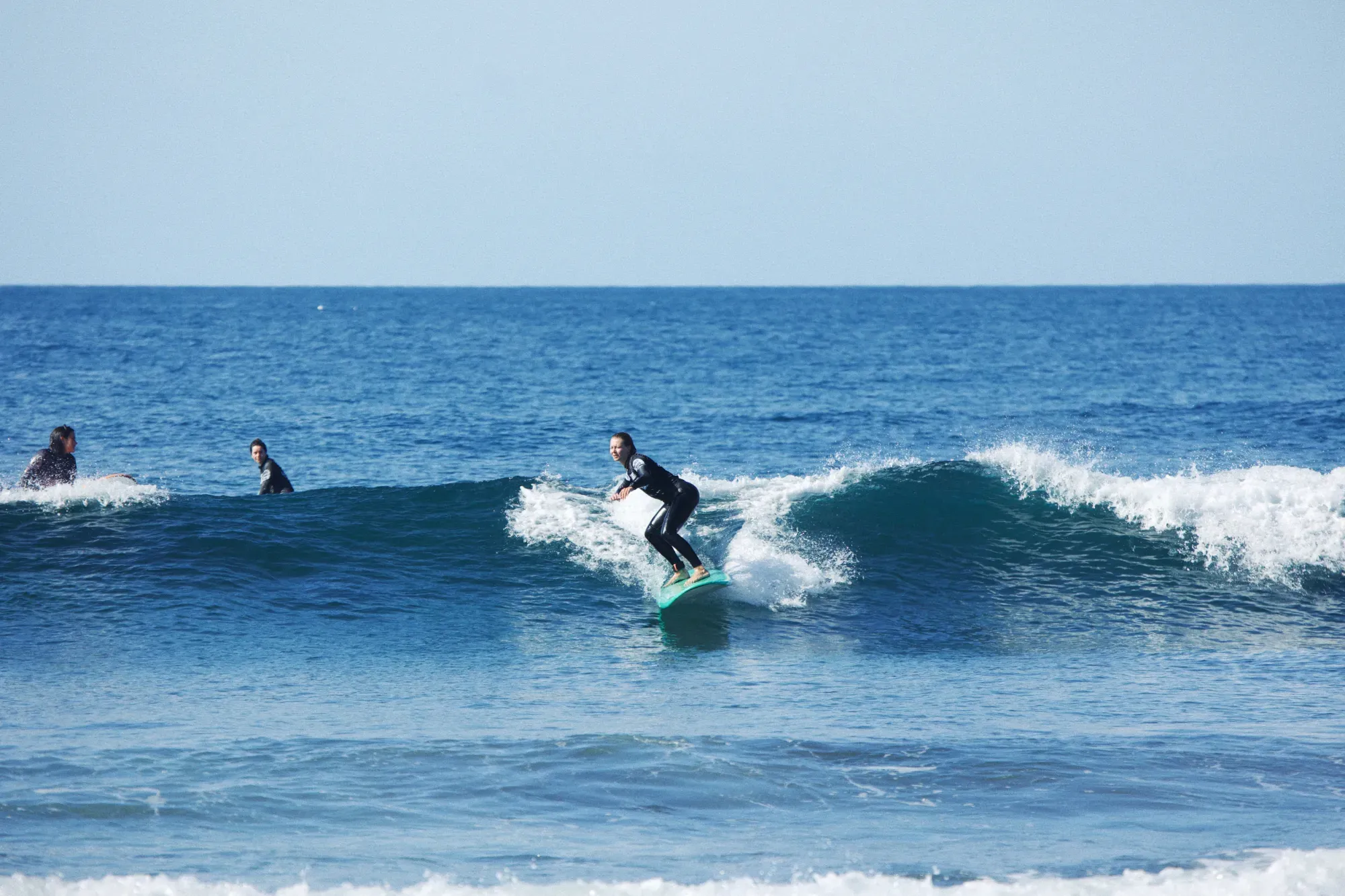 Surfing at Black Sand Box, São Miguel