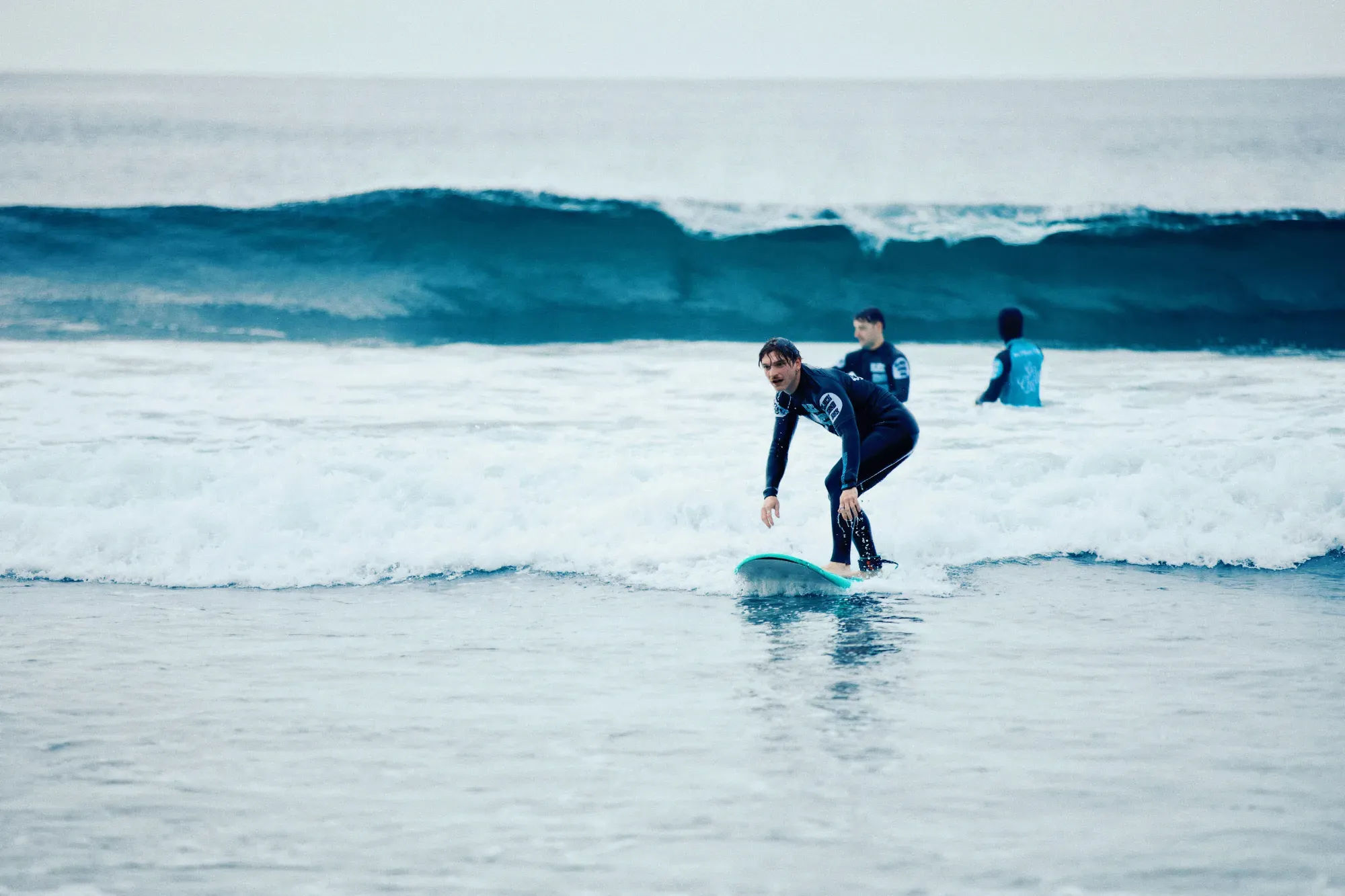 Surfing at Black Sand Box, São Miguel