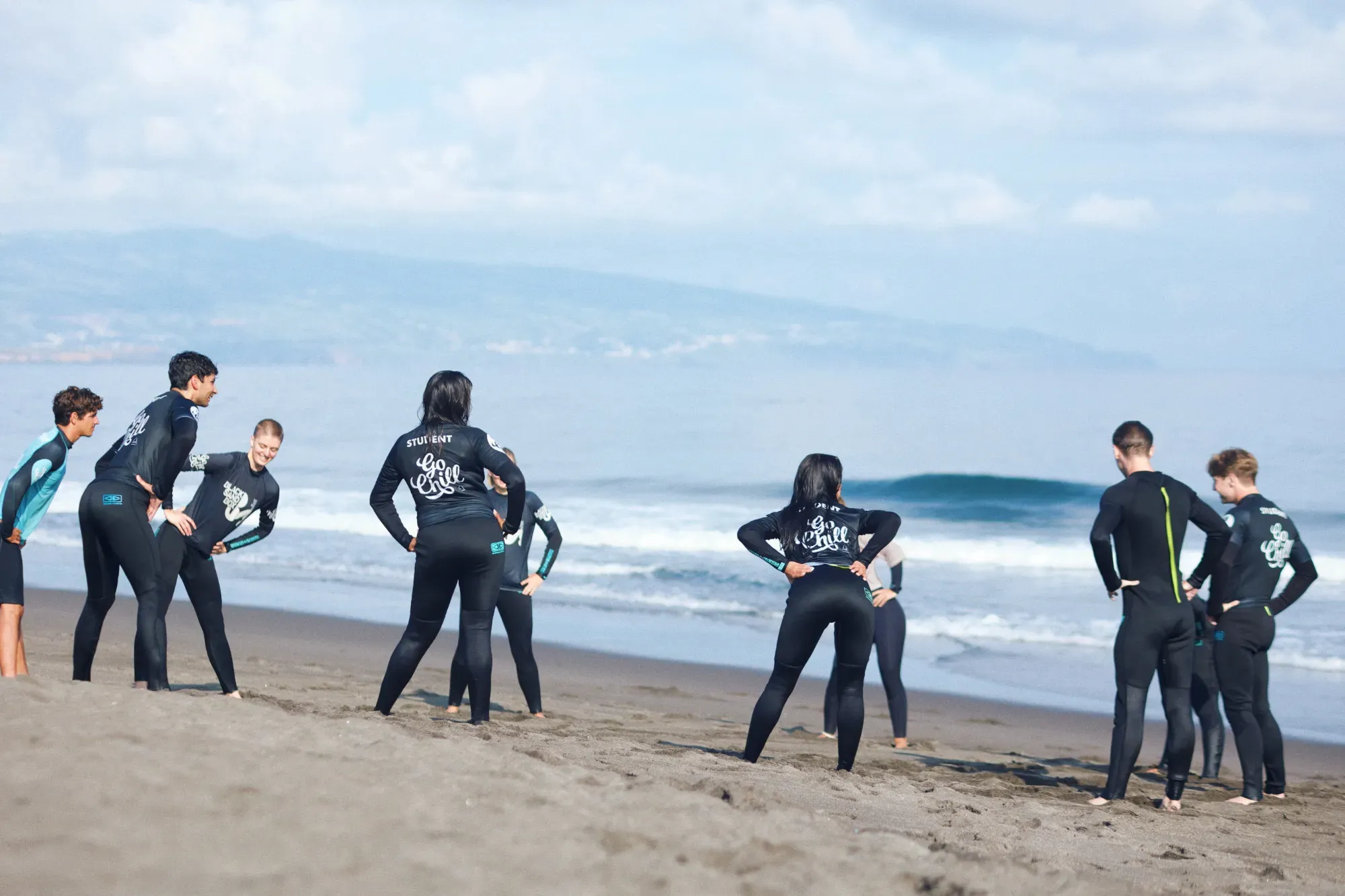 Surfing at Black Sand Box, São Miguel