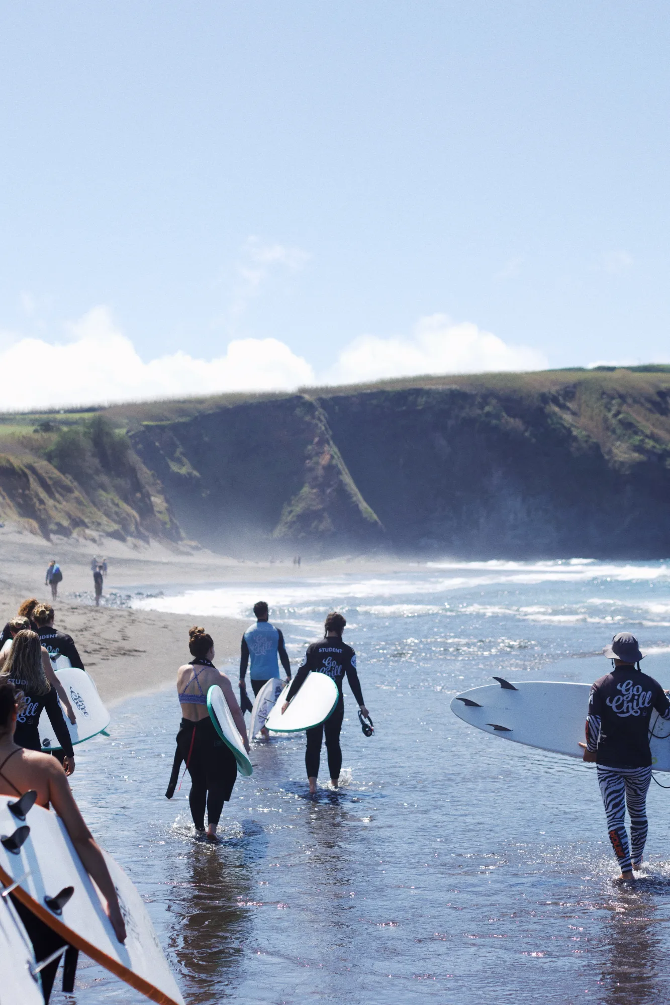 Surfing at Black Sand Box, São Miguel