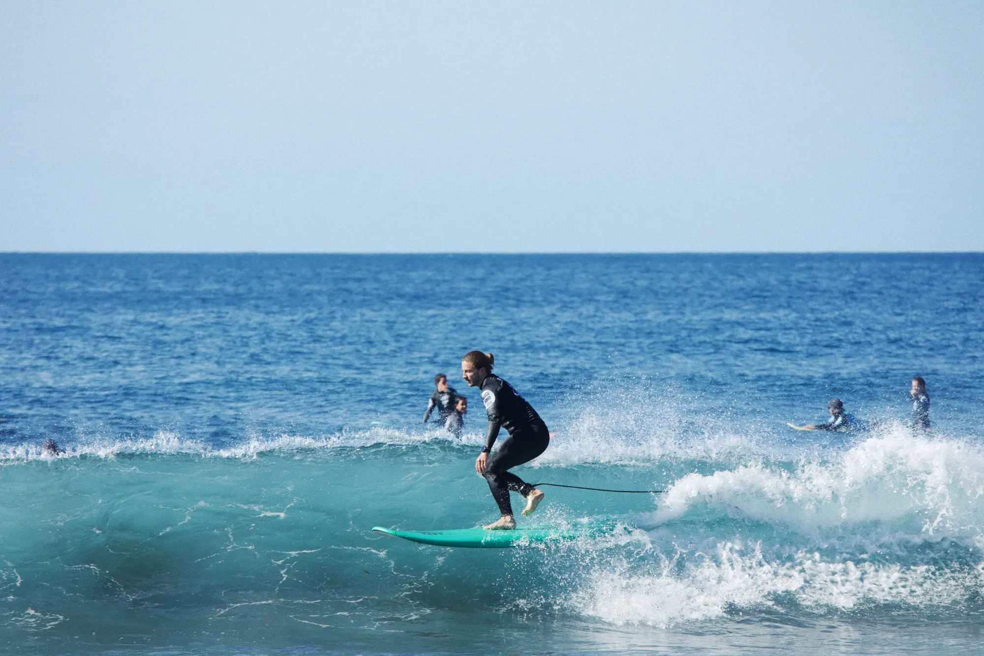 Surfing at Black Sand Box, São Miguel