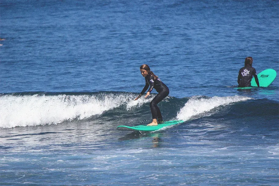 Surfing at Black Sand Box, São Miguel